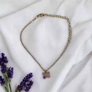 Pastel Butterfly Cable Chain Gold Tone Bracelet